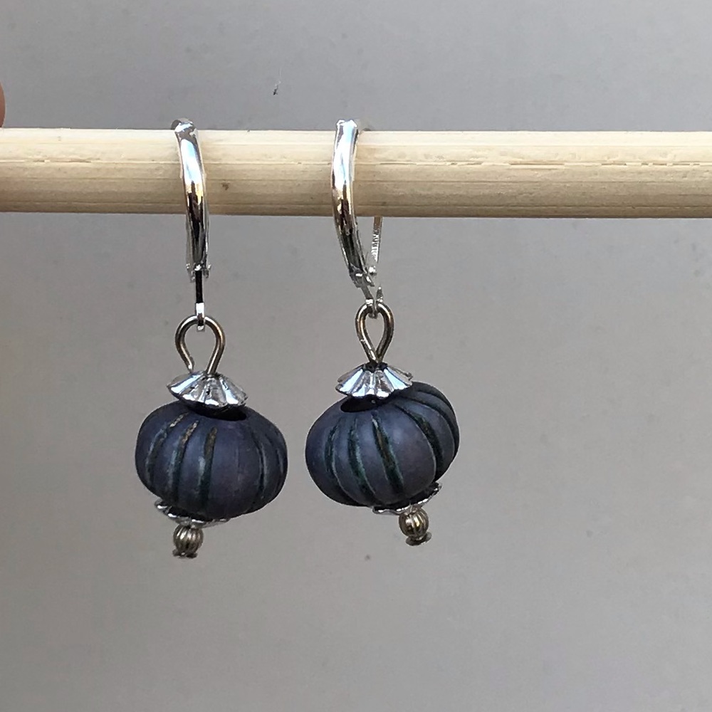 Blue & silver earrings
